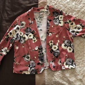 Pink Floral Blazer